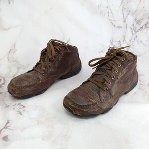 HS Trask Boots Mens 11 Kalispell Brown Leather Lace Up Chukka Ankle Shoes